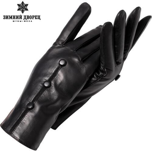 Genuine Leather female Fashion leather Vintage women Top Grade winter Small black snap design