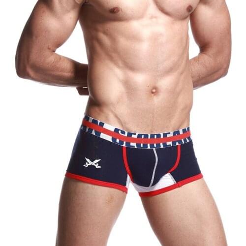SEOBEAN New Mens Cotton Underwear Low-Waist Sexy Underwear Fashion Comfortable Breathable Boxers