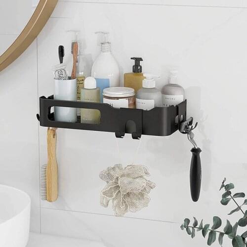 Shower Basket Shower Shelf Without Drilling with Hooks Shower Bracket Bathroom Shelf Soap Dish Soap Shelf for Shampoo