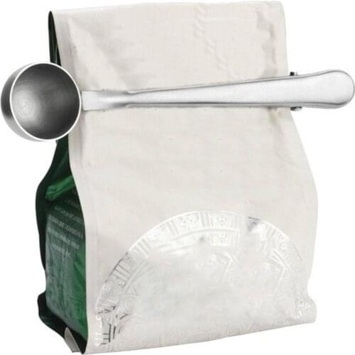 Durable Stainless Steel Kitchen Coffee Measuring Spoon Bag Sealing Clip Spoon Measuring Spoon Scoop For Baking Tea Coffee Tool