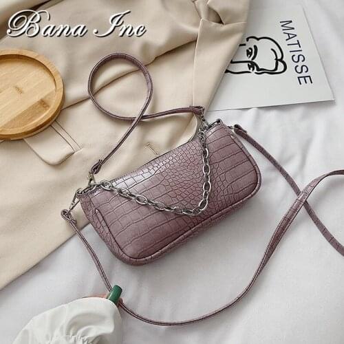 Retro Shoulder Bag For Women 2021 Stone Pattern Leather Hand Bags Small Clutches Vintage Purses And Handbag Women Bags Design
