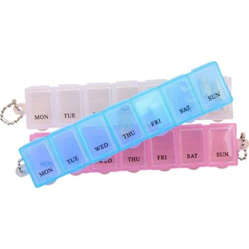 Random Color 7 Days Weekly Tablet Pill Medicine Box Holder Storage Organizer Container Case Pill Box Splitters