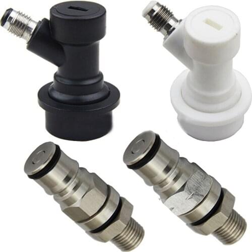 1 Set New Gas/Liquid Ball Vlave and Ball Lock Post With 1/4" BSP Bulkhead Assembly Kit Replacement Homebrew Beer Dispenser Parts