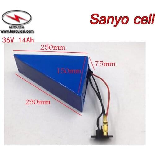 GA S anyo Triangle Ebike Battery 36V 15Ah Electric Bike Lithium Bateria Litio 36V Eu Batterie 36v Velo Electrique with Charger
