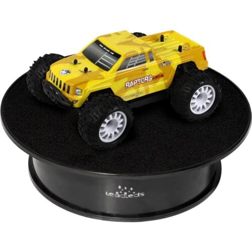 Battery power 360 Degree Rotating Display Stand Black velvet on top for Jewelry Hobby Collectible Product