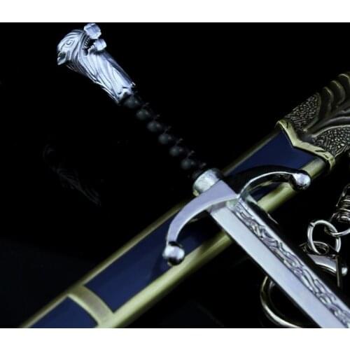 Alloy sword weapon model 22cm long claw sword keychain cosplay Halloween gift birthday gift home decorations all friends props