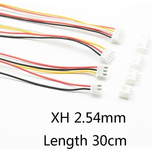 10Sets 30cm Wire Length JST XH2.54 XH 2.54mm Wire Cable Connector 2/3/4/5/6 Pins Pitch Male Female Plug Socket 26AWG