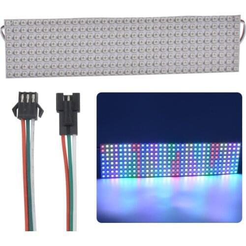 10PCS 8*32 Full color DC5V WS2812B Panel SK6812 WS2812 5050 RGB SMD Flexible LED Pixel Panel Light White Black PCB