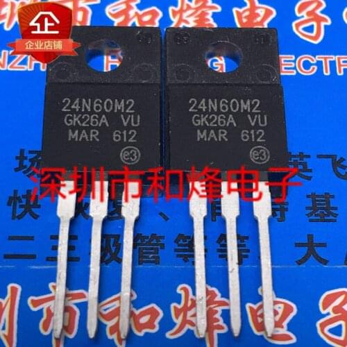 10PCS STF24N60M2 24N60M2 TO-220F 600V 24A 100% New&original