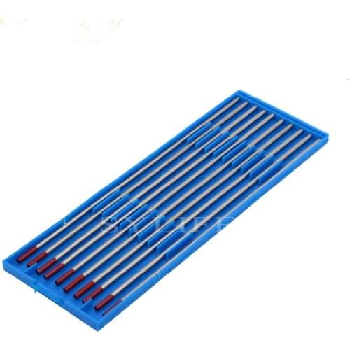 10pcs WT20 Red TIG Welding Tungsten Electrode 2% Thoriared Replace 2.4 x 150mm