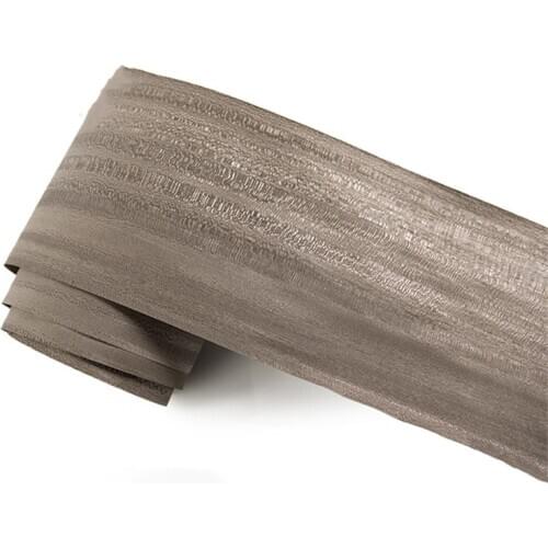 2x Natural Genuine Dyed Lace Wood Veneer Platano for Furniture about 15cm x 2.5m 0.5mm thick Dark Gray