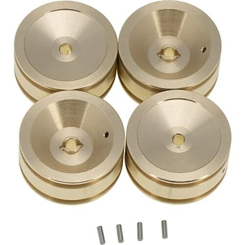 4PCS Brass Wheel Hub Counterweight Wheel for 1/24 Axial SCX24 90081 Model Car Accessories