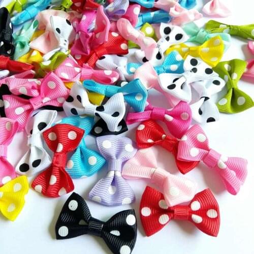 50pcs/lot Polyester Cartoon DIY Sewing Ribbons Bow Tie Appliques DIY Craft For Wedding Festivals Party Decoration Gift Package