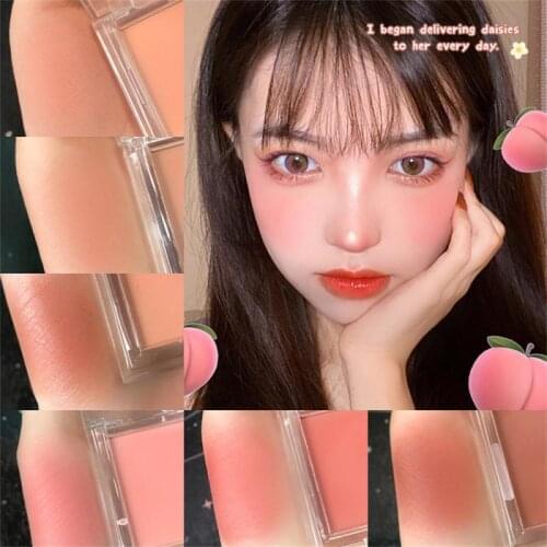 6 Colors Peach Red Rouge Blush And Mashed Lasting Natural Cream Cheek Tint Blush Cosmetic Orange Pink Red Peach TSLM1