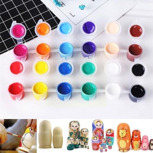 6 Pots Empty Paint Strips Mini Painting Box Arts Crafts Storage Drawing Plastic Accessories Containers Pigment M5Z0
