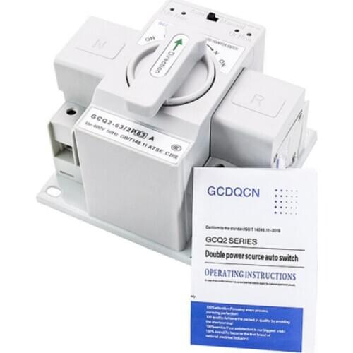 2P 63A 110V/220V Dual Power Automatic Transfer Switch ATS MCB type