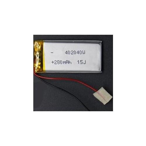 Free shipping 2pcs/lot 402040 3.7v 280mAh battery lithium polymer li-po rechargeable battery for MP3 MP4 speaker pen recorder