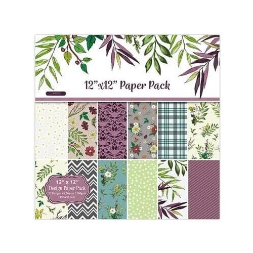 12inch 24sheets flower plant Scrapbooking Paper Origami Background Paper DIY children Birthday gift wrapping Home deco