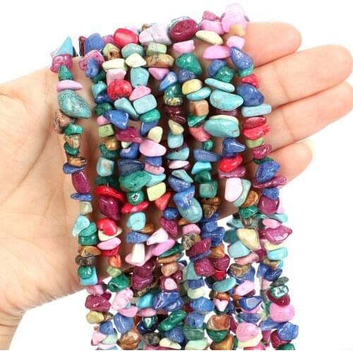 Natural Stone Beads Colorful Turquoise Charm Round Loose Beads For Jewelry Making Needlework Bracelet Diy Strand 4/6/8/10/12MM