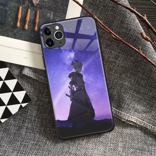Ishigami Senkuu Dr Stone Anime Soft Silicone Glass Phone Case for IPhone SE 6s 7 8 Plus X Xr Xs 11 12 Mini Pro Max Samsung Redmi