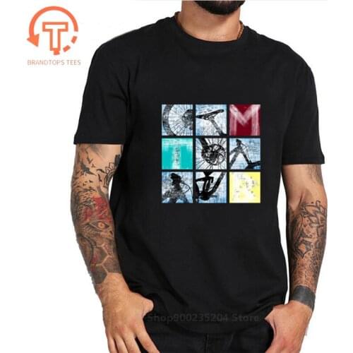 Mountain Cycling Vintage MTB Distressed Design T Shirts BMX Trek Tees Short Sleeve Men Vintage Round Collar Newest Biker -Shirt