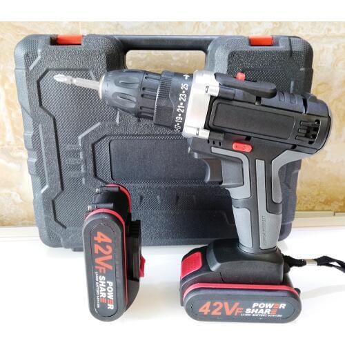 42V Drill Electric Hand Drill Battery Cordless Drill Electric Screwdriver Home Power Tools+box