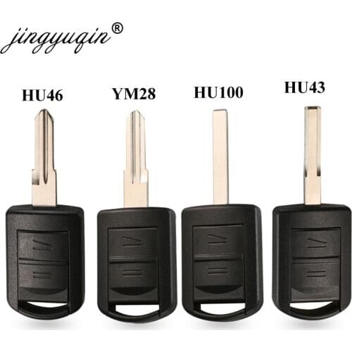 Jingyuqin 2 Buttons Remote Car Key Case Shell for Opel Vauxhall Corsa c Meriva astra h j g d Combo Auto keys Fob Micro Switch
