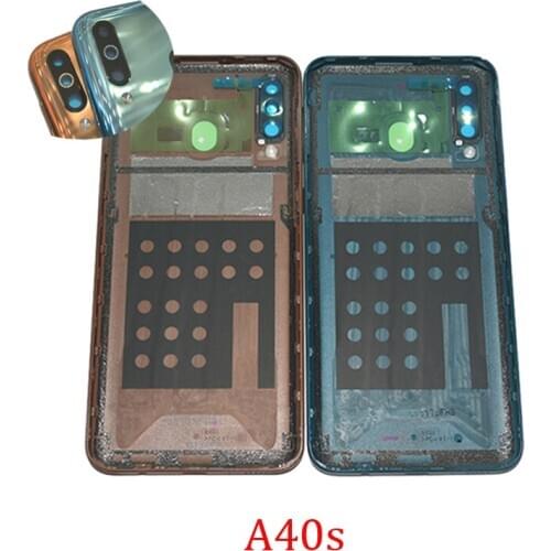 Housing Middle Frame Rear Panel For Samsung A40s A3050 Original Phone New Chassis Back Cover Door With Camera Lens Buttons