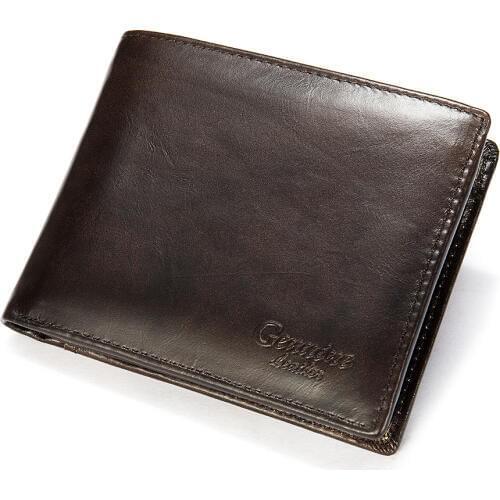 Purse Men Wallet Leather Short Wallet Men Genuine Leather Purse Wallets for Man Small Pocket Wallets Credit Card Money Bag 8866