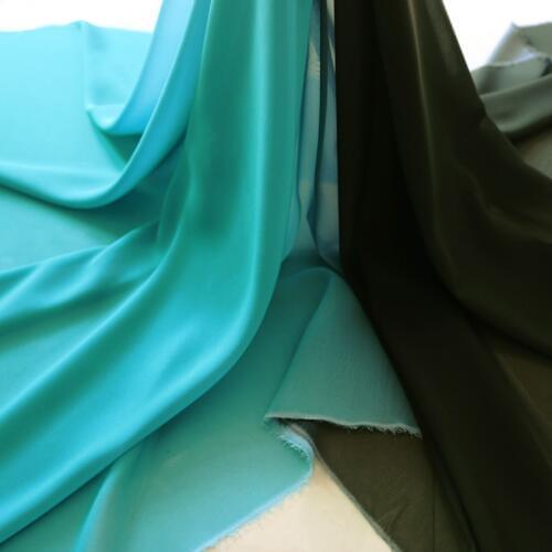 Meter Black Blue Ombre Chiffon Fabric Dance Wedding Dress Skirt Material Gradient