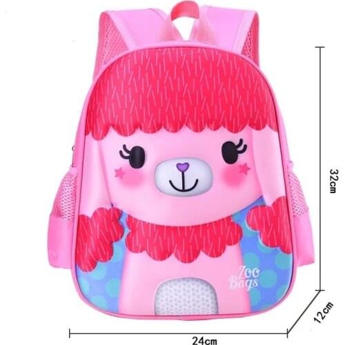 Fashion Kids School Backpack for Girls 3D Lovely Elephant School Bags Cute Animals Design Children Backpacks Kids Bag Escolar