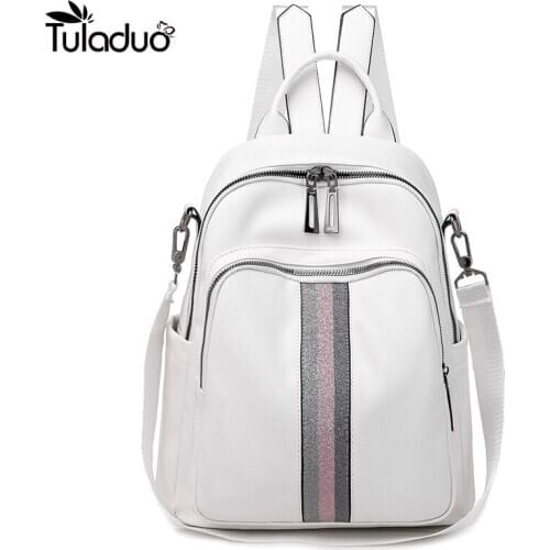 Fashion PULeather Women Backpack Female Black Backpacks Small Zipper Bags Student Backpack Solid Rucksack For Girls