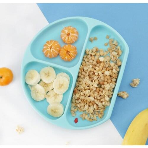 Baby Feeding Plate Set Children Food Silicone Safety Plate Tableware Baby Bowl Silicone Bowl Kids Eating Dishes with Cover 660ml