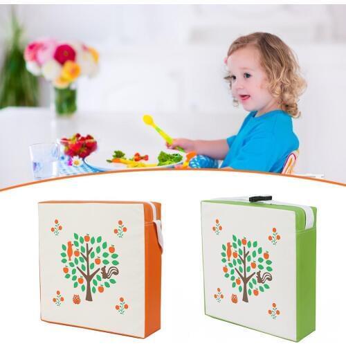 New Baby Dining Heightening Chair Cushion Leather Square Chair Booster Cushion Removable Kids Highchair Seat Pad Star Chair Seat