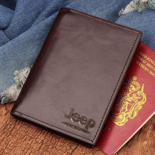 RFID Genuine Cowhide Leather Passport Cover ID Business Card Holder Male Soft Case Cover Driving License Bag Thin for Men New