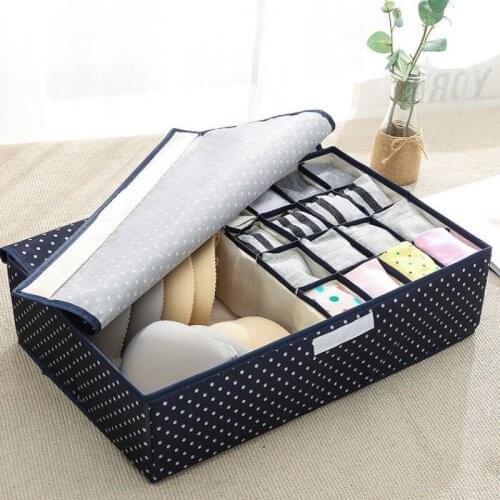 Underwear Organizer Wardrobe Storage Boxes Oxford Fabric Drawer Divider Socks Bra Ties Cloth Organizer Foldable Home Storage Box