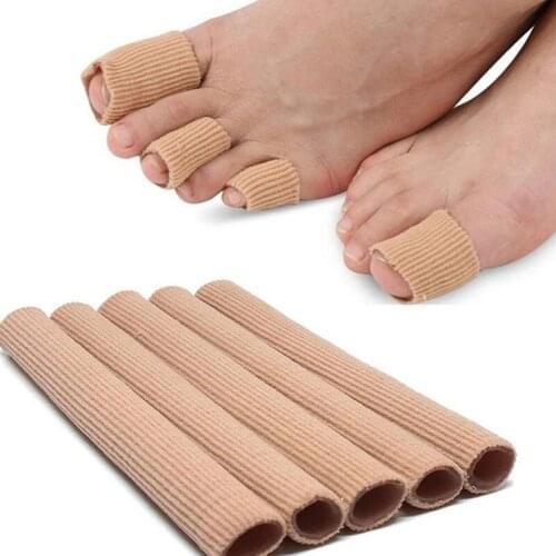 Fabric Finger Toe Protector Separator Applicator Pedicure Corn Callus Remover Hand Pain Relief Soft Silicone Tube Foot Care Tool
