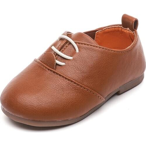 Children Shoes Kids Sneakers Boys Leather Shoes For Formal Wedding Party Soft Flats Girls Oxfords British Style Casual 21-30 New