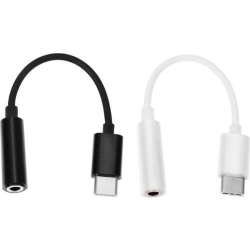 Type C 3.5 Jack Earphone Cable USB C to 3.5mm AUX Headphones Adapter For Huawei mate P20 pro Xiaomi Mix