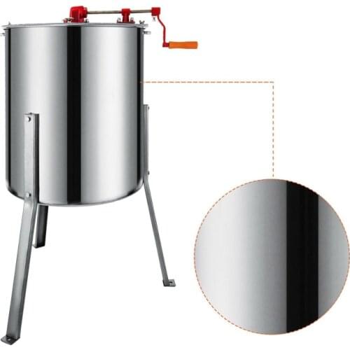 Vevor 4-Frame New High Quality Large Stainless Steel Manual Honey Extractor