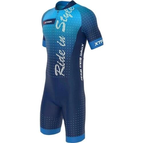 XTRIAT Triathlon Suits Mens Short Sleeve Cycling Jersey Skinsuit Sets Ropa Ciclismo Jumpsuit Summer Bicycle Clothes Cycle Kit