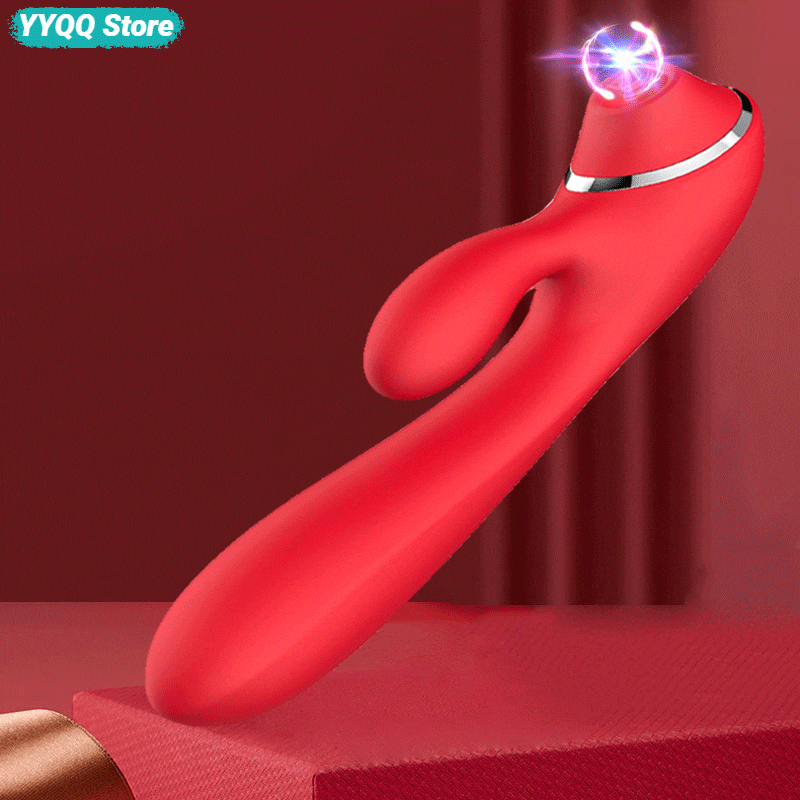 Female Vibrator Vagina Sucking G-Spot Silicone Dildo Clit Stimulator Erotic Sex Toys Oral Sex Womens Masturbator Adult Products