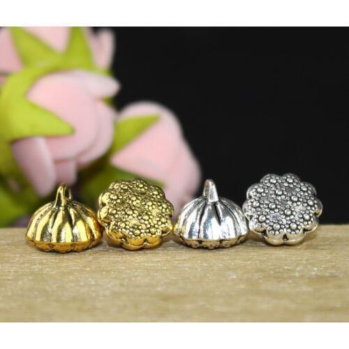 10pcs/lot Vintage Tibetan Silver Lotus Design Necklace Pendant Alloy 11mm Craft Decoration Charm For Bracelet DIY Jewelry Making