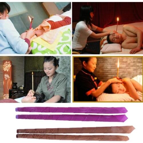 10pcs Ear Wax Cleaner Removal Candle Aromatherapy Therapy Natural Ear Candle Massage Relax Beewax Ear Cleaner Healthy Care