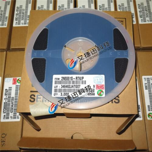 100PCS 2N5551S-RTK/P SOT-23 EPITAXIAL PLANAR NPN TRANSISTOR (GENERAL PURPOSE, HIGH VOLTAGE) in stock New and original