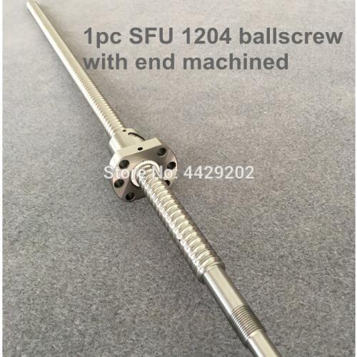 12mm 1204 Ball Screw Rolled C7 ballscrew SFU1204 1200 1500 mm with one flange single ball nut for CNC parts