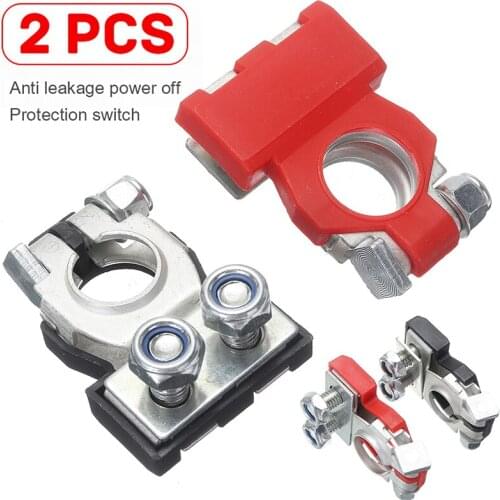 2pcs 6V 12V Battery Terminals Clamps Battery Cut Off Switch Kill For Car Auto Caravan Boat Batteries Accessories Parts