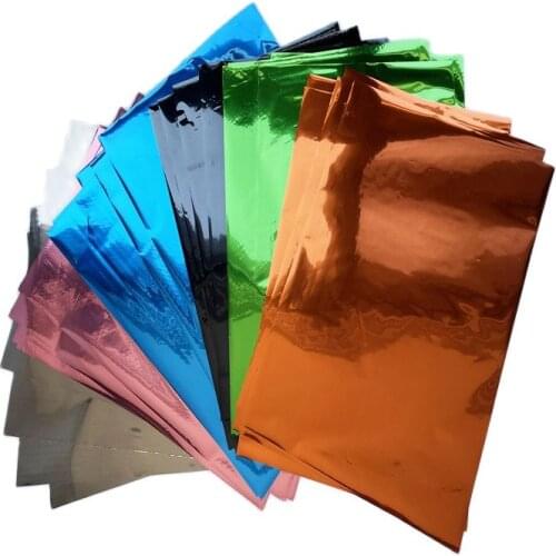 A4 50PCS Hot Stamping Gold Red Silver Wrapping Paper for Card Making Sparkling Craftwork Scrapbooking Toner Reactive Foil Paper