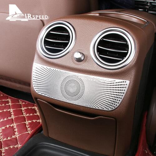 AIRSPEED Stainless Steel Car Rear Air Conditioning Outlet Decoration Cover Trim for Mercedes Benz New E class W213 e200 e300l