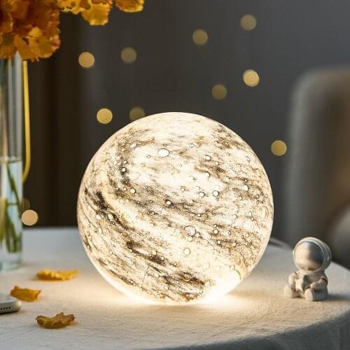 Home Decor Accessories 3D Printing Moon Planet Lamp Moon Light Kids Night Light 3 Color Change Touch Control Light As Gift